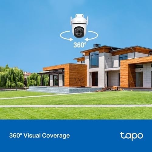 Tapo C520WS, 2K QHD Dış Mekan Wi-Fi/Ethernet Güvenlik Kamerası, Hareket Tespit/Takibi, 360°, IP66 Su Geçirmez, Renkli Gece Görüşü, Çift Yönlü Ses, Bulut/Yerel Depolama, Sesli ve Işıklı Alarm