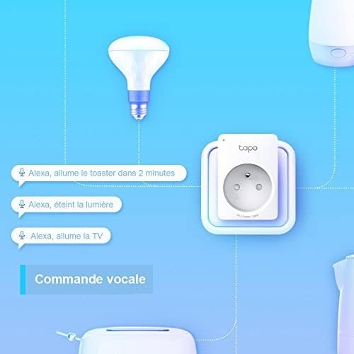 Tapo P100 2-Pack , Akıllı Mini Wi-Fi Soketi, Amazon Alexa ve Google Home ile Çalışır, Uzaktan Kontrol, Cihaz Paylaşımı, Hub Gerekmez