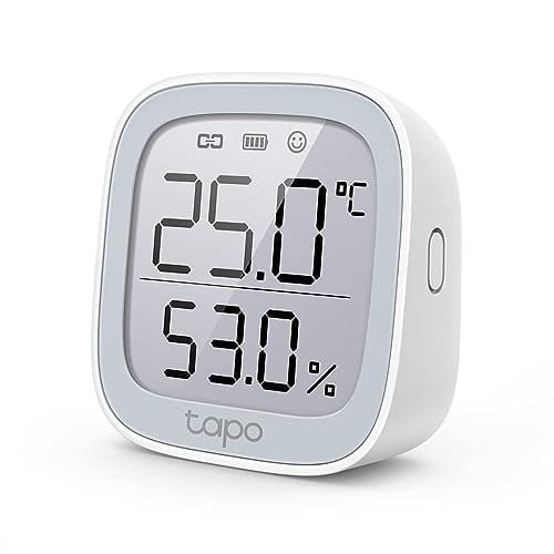 Tapo T315, Akıllı Sıcaklık ve Nem Monitörü, Ücretsiz Veri Depolama, LCD Ekran, Gerçek Zamanlı Bildirimler, Pil Dahildir, Alexa ve Google Home ile Çalışır, Tapo Hub Gereklidir Ayrıca Satılır