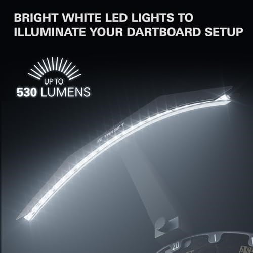 Target Dart Ark Dart Tahtası LED Işık - Tüm Dart Tahtalarına Güvenle Uyar - Kolay Montaj - Parlak Aydınlatma Tüm Panoyu Aydınlatır - 3m Kablo