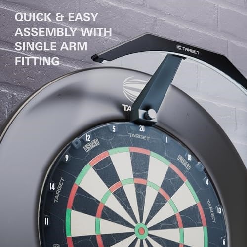 Target Dart Ark Dart Tahtası LED Işık - Tüm Dart Tahtalarına Güvenle Uyar - Kolay Montaj - Parlak Aydınlatma Tüm Panoyu Aydınlatır - 3m Kablo