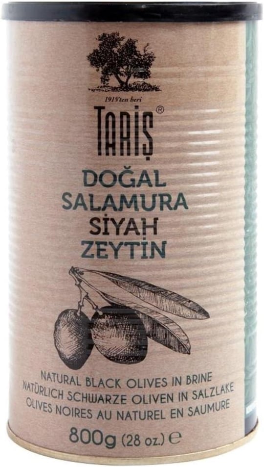 Tariş Doğal Salamura Siyah Zeytin 800 gr