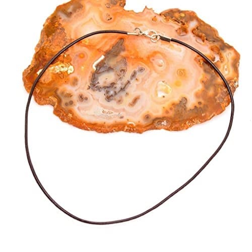 Taş Sandığı Deri Kolye İpi 45 cm Siyah Gerçek Deri 2 mm Kalınlık