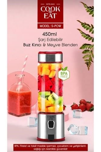 Taşınabilir Metal Kişisel Blender ShakeN Smoothies Blender Keskin Bıçaklı Ekstra Cup