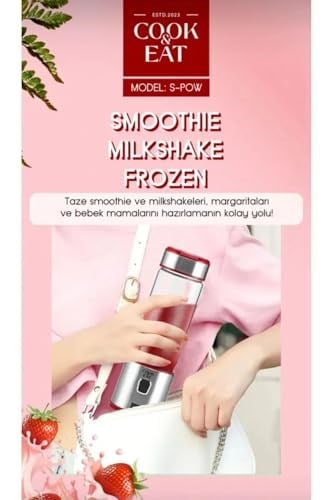 Taşınabilir Metal Kişisel Blender ShakeN Smoothies Blender Keskin Bıçaklı Ekstra Cup