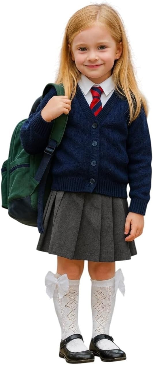 Taşlı Dantelli Dizaltı Çocuk Çorap