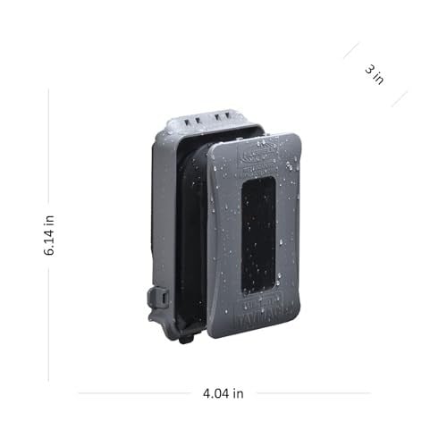TayMac ML500G Tek Takım Yatay/Dikey Montaj Hava Koşullarına Dayanıklı Genişletilebilir Düşük Profil Kullanım Sırasında Ekstra Hizmet Kapağı, Gri Kaplama