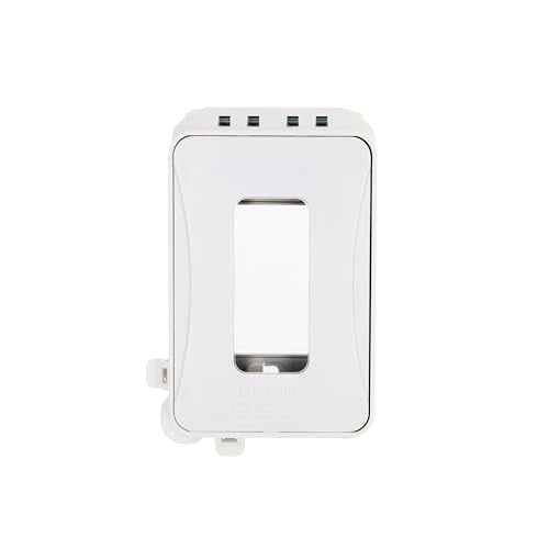 TayMac ML500W Tek Takım Yatay/Dikey Montaj Hava Koşullarına Dayanıklı Genişletilebilir Düşük Profil Kullanımdayken Ekstra Görev, 15A, Beyaz