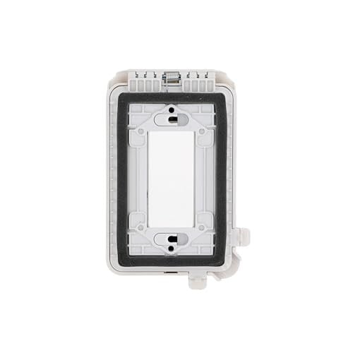 TayMac ML500W Tek Takım Yatay/Dikey Montaj Hava Koşullarına Dayanıklı Genişletilebilir Düşük Profil Kullanımdayken Ekstra Görev, 15A, Beyaz