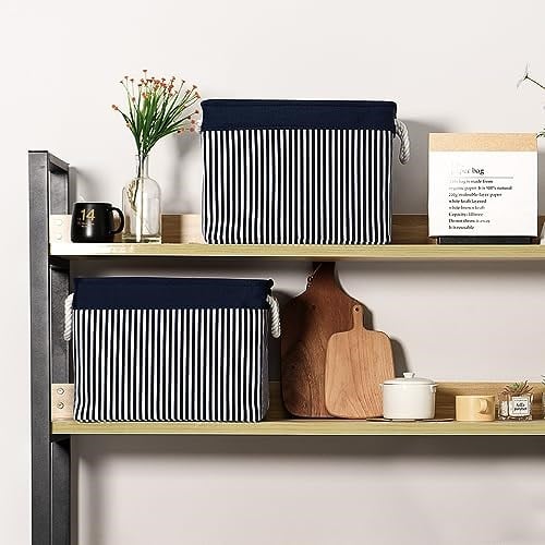 TcaFmac Raflar için Organizasyon ve Saklama Sepeti - Büyük 2li Paket 40,6 x 30,48 x 30,48 cm Kumaş Saklama Küpleri, Hediye Kl - Seçenekler: Large Cube-2 Pack, Large-3 Pack, Large-4 Pack, Small-6 Pack