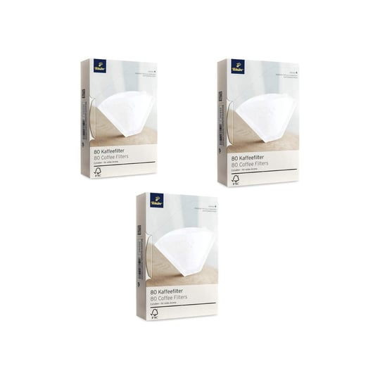 Tchibo 4 Numara (Büyük Boy) Filtre Kahve Kağıdı 3 x 80li Beyaz