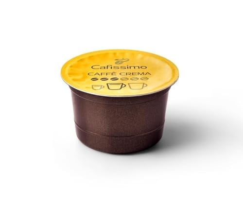 Tchibo Cafissimo Kahve Caffè Crema yumuşak kahve kapsülleri, 10 adet (kahve, yumuşak aromalı yumuşak), sürdürülebilir ve adil ticaret