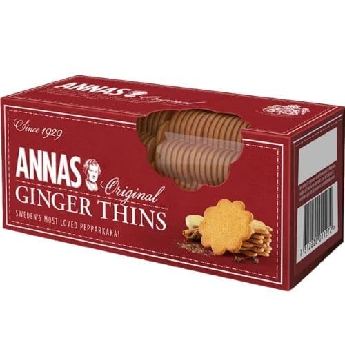 TEA HOUSE DIRECT Annas Biscuit Cookies Pick N Mix - 3+ Lezzet Arasından Seçim | Zencefil, Badem, Kapuçino, Portakal | 2 Paket (her biri 150 gr) - Kurabiye Severler için Mükemmel Kurabiye Hediye Seti