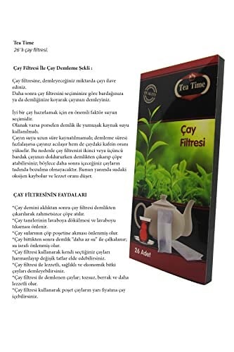 Tea Time Çay Filtresi Büyük Boy (130 Adet Filtre - Poşet) - Seçenekler: 130 Adet Filtre (Poşet), 260 Adet Filtre (Poşet)...