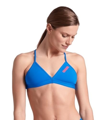 Team Swim Top Tie Back Solid Kadın Pembe Yüzücü Bikini Üstü 004768300