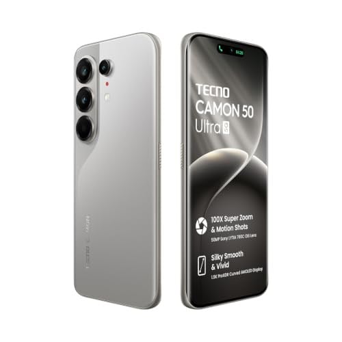 TECNO Camon 50 Ultra 5G, 256GB ROM, 8GB RAM, 50MP Kamera | 60x AI Zoom, IP69K/IP68/IP66, eSIM Destekli, 2 Gün Pil Ömrü, Askeri Sertifikalı