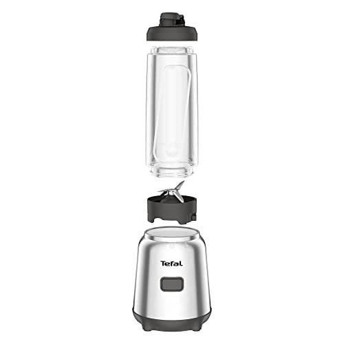 Tefal BL15FD Mix ve Move mini blender, 300 Watt, 2 şişe To-Go Premium Tritan, kompakt tasarım, kolay temizlenir, çıkarılabilir bıçaklar, tek düğmeyle kullanım, gümüş/gri