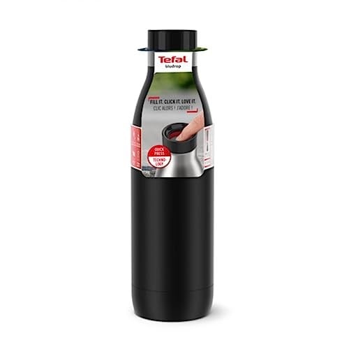 Tefal N3110910 Bluedrop termos şişe, 0,7 l, siyah