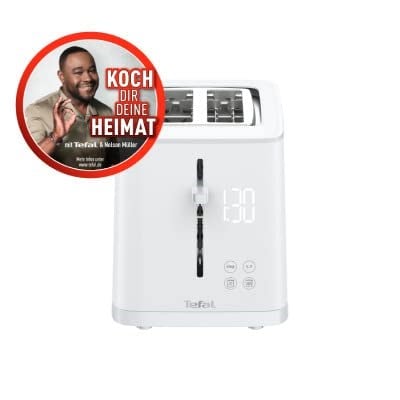 Tefal TT6931 Sense Ekmek Kızartma Makinesi | 7 Kızartma Kademesi | Dijital Ekran | Geri Sayım | Isınma/Buz Çözme | Kırıntı Tepsisi | Durdurma Tuşu | Beyaz