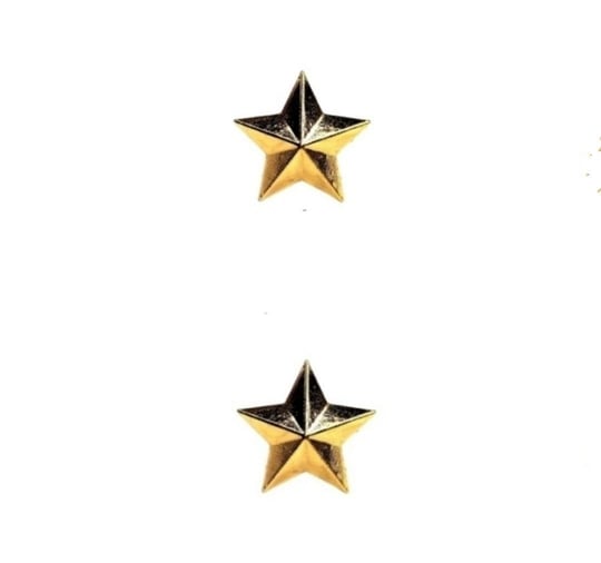 Teğmen Harici Üniforma Metal Rütbe (2li Yıldız Takım)