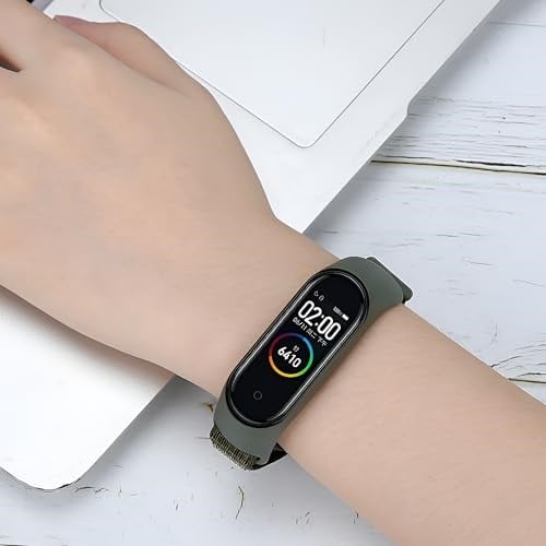 Teknoft Xiaomi Mi Band 10/9/8 İle Uyumlu Hafif ve Bileği Rahatsız Etmeyen Bilek Ölçüsüne Göre Ayarlanabilen Cırt Cırtlı Tasarım Kaliteli Hasır Örme Kumaş Kor - Seçenekler: Haki, Kırmızı, Mavi, Turuncu