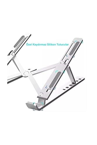 teknosepetim Macbook Laptop Bilgisayar Standı Notebook Özel Yükseltici Stand Tablet Tutucu Ayarlı Metal metal stand