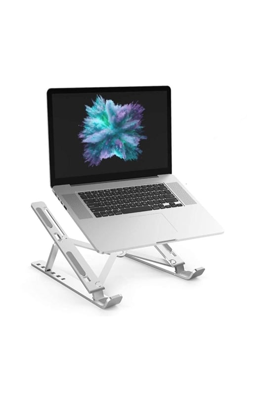 teknosepetim Macbook Laptop Bilgisayar Standı Notebook Özel Yükseltici Stand Tablet Tutucu Ayarlı Metal metal stand
