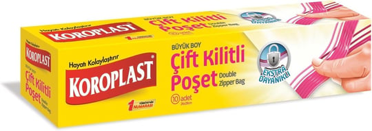 Tekrar Kullanılabilir Büyük Çift Kilitli Dondurucu Poşeti 10lu 24x28cm, Sızdırmaz & Dayanıklı, Şeffaf, BPA İçermez Dondurucu Torbası, Sebze, Balık, Çorba, Sos, Buzdolabı, Derin Dondurucu