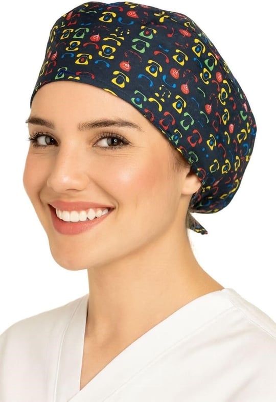 Telefon Desenli Doktor Hemşire Aşçı Cerrahi Bone Hastane Bone Bandana M009