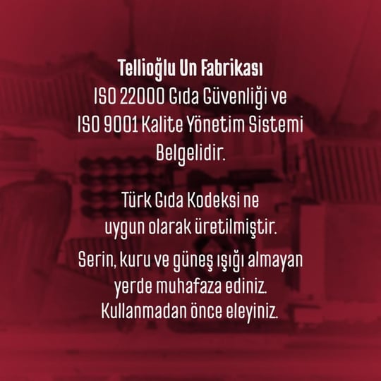 Tellioğlu Baklavalık Böreklik Un 1 Kg