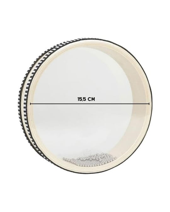 Temel Ahşap Okyanus Davulu Metal Bilyeli 15.5 cm