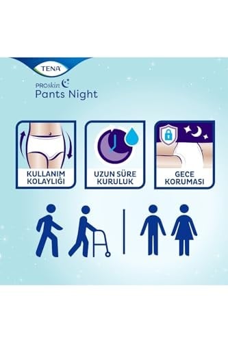 Tena Proskin Pants Night Medium Orta Beden Gece Için Süper Emici Külot 30 Lu Paket