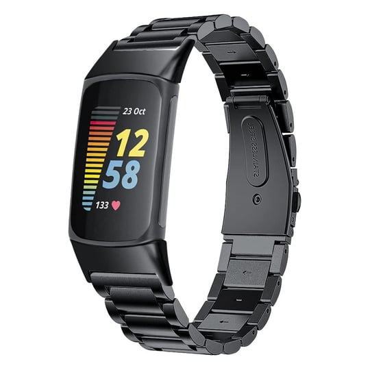 TenCloud Fitbit Charge 5 Aktivite İzleyici ile Uyumlu Bantlar Katı Paslanmaz Çelik Kadın Erkek Bileklik Metal Saat Bağlantı Bandı Charge 5 için