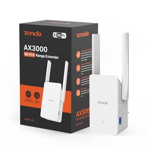 Tenda AX3000 Wi-Fi 6 Tekrarlayıcı, WiFi Sinyal Güçlendirici, 2.4GHz/5GHz Çift Bant, Yönlendiricilerle Uyumlu Wi-Fi Genişletici, Ap Modu, - Seçenekler: A33/AX3000, 4G03|300Mbps|CAT4, 4G09|1200Mbps|CAT6
