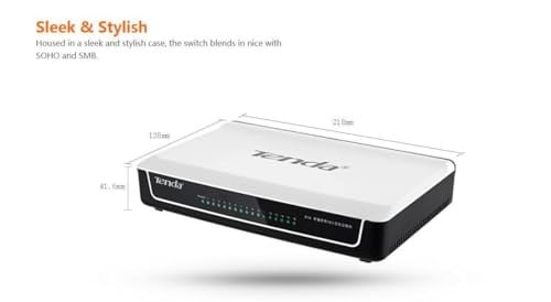 TENDA S16 Tenda S16 16 Port 10/100 Switch - Seçenekler: Ethernet, O8, AP5