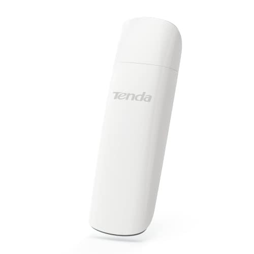 Tenda U18 WiFi 6 WLAN Stick WLAN USB Adaptörü (AX1800 Çift Bant 5 GHz:1201 Mbit/s +2,4 GHz: 574 Mbit/s) WPA3, USB 3.0, MU-MIMO, LED, Windows 10/11 destekler, PC/Laptop/Masaüstü için, Beyaz