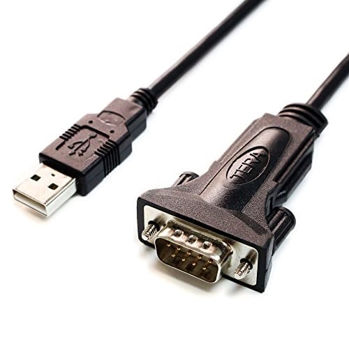 Tera Grand - Premium USB 2.0 - RS232 Seri DB9 Adaptör Kablosu 6 Feet - Windows 11, 10, 8, 7, Vista, XP, 2000, 98, Linux ve Maci destekler - FTDI Yonga Seti ve Kelebek Vidalarıyla üretilmiştir