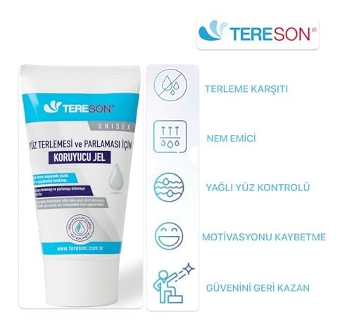 Tereson Yüz Terlemesi ve Parlaması için Koruyucu Jel, 50ml - Seçenekler: 50ml, 50ml (3 paketi)