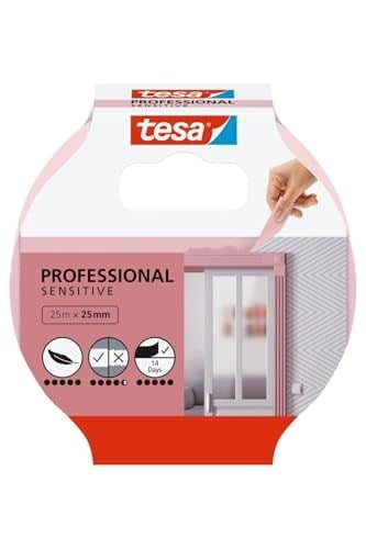 Tesa Profesyonel Maskeleme Bandı, Hassas Yüzeyler Için, Keskin Kenar Boya Bandı, 25mx25mm