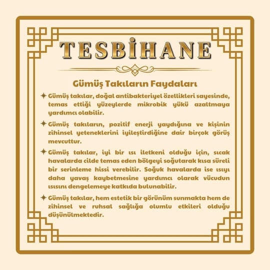 Tesbihane Kırmızı Taşlı Kol Gümüş Düğmesi