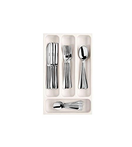 Tescoma Flexispace 899410 Mutfak Gereçleri İçin Çekmece Düzenleyici, Plastik, Beyaz, 37 x 22,2 x 4,5 cm