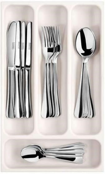 Tescoma Flexispace 899410 Mutfak Gereçleri İçin Çekmece Düzenleyici, Plastik, Beyaz, 37 x 22,2 x 4,5 cm
