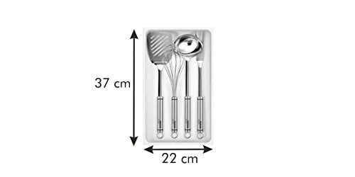 Tescoma Flexispace 899430 Mutfak Gereçleri İçin Çekmece Düzenleyici, Plastik, Beyaz, 37 x 22 x 4,5 cm