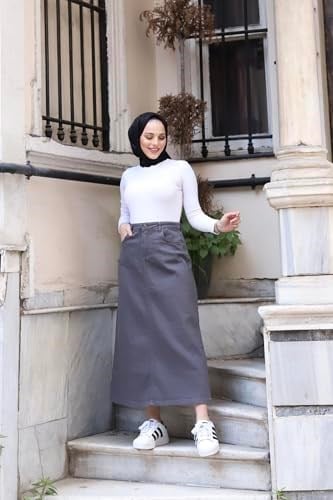 Tesettür Etek - HAKİ