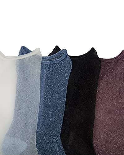 TEST Altın Simli 4lü Kombin Lurex Çorap