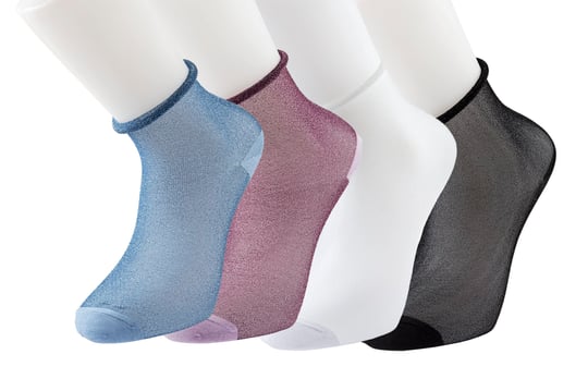 TEST Altın Simli 4lü Kombin Lurex Çorap
