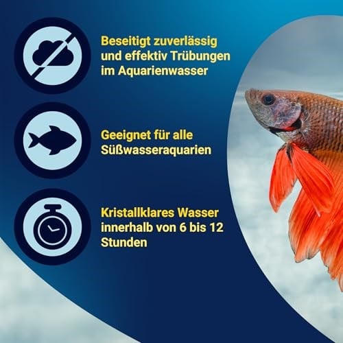 Tetra Crystalwater - Akvaryumdaki kristal berraklığında su için uyuşturuculara karşı su geçirmez, yüzer parçacıkları, 250 ml şişe bağlar