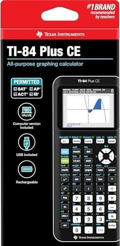 Texas Instruments TI-84 PLUS CE-T Bilimsel Grafik Hesap Makinesi, Siyah