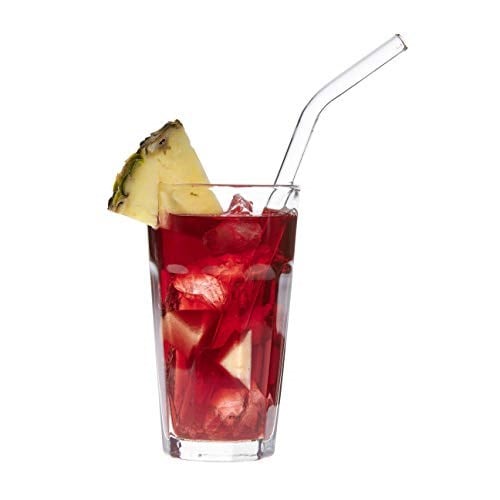 TFA Dostmann GlasWerk Curved cam pipet, 14.2018.06, 6lı paket, bulaşık makinesinde yıkanabilir, kokteyller, buzlu çay, limonata, buzlu kahve için, beyaz