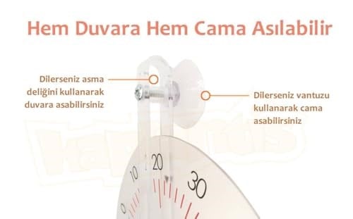 Tfa Tfa14.6020 Pencere Termometresi, Siyah
